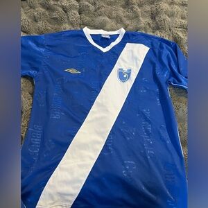Umbro Guatemala Blue and White Soccer Jersey, Large